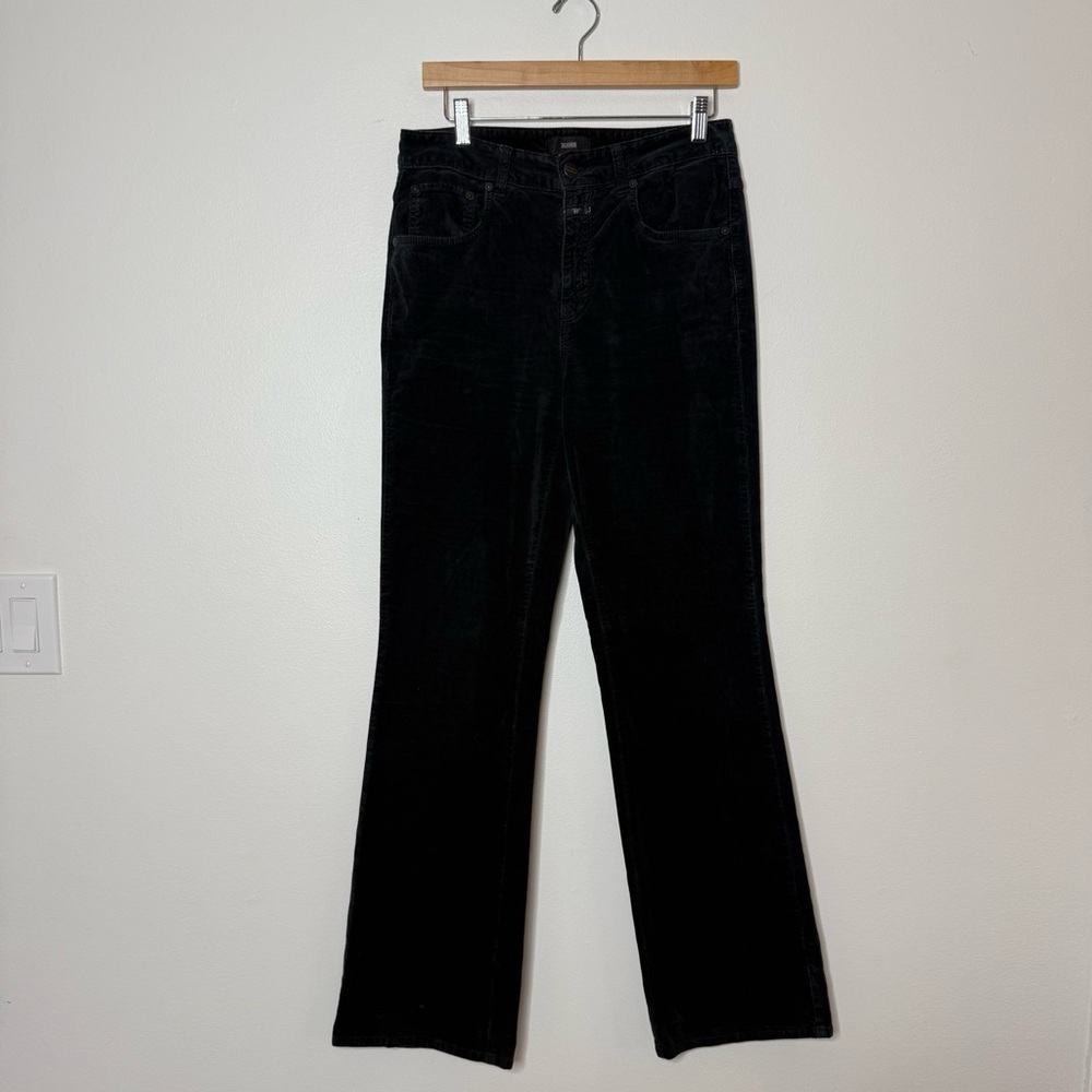 Closed Leaf Straight Leg Velvet Pants in black size 30 C91301 Made in Italy